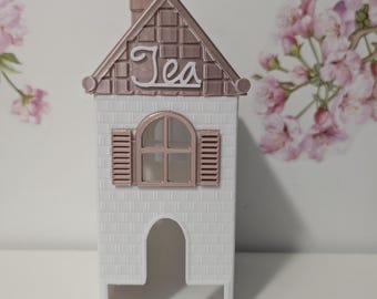 3D Printed Tea Bag Holder, Tea House Organizer, Cute Kitchen Decor, Tea Lover Gift, Small Tea Storage Box, Tea Station Accessories