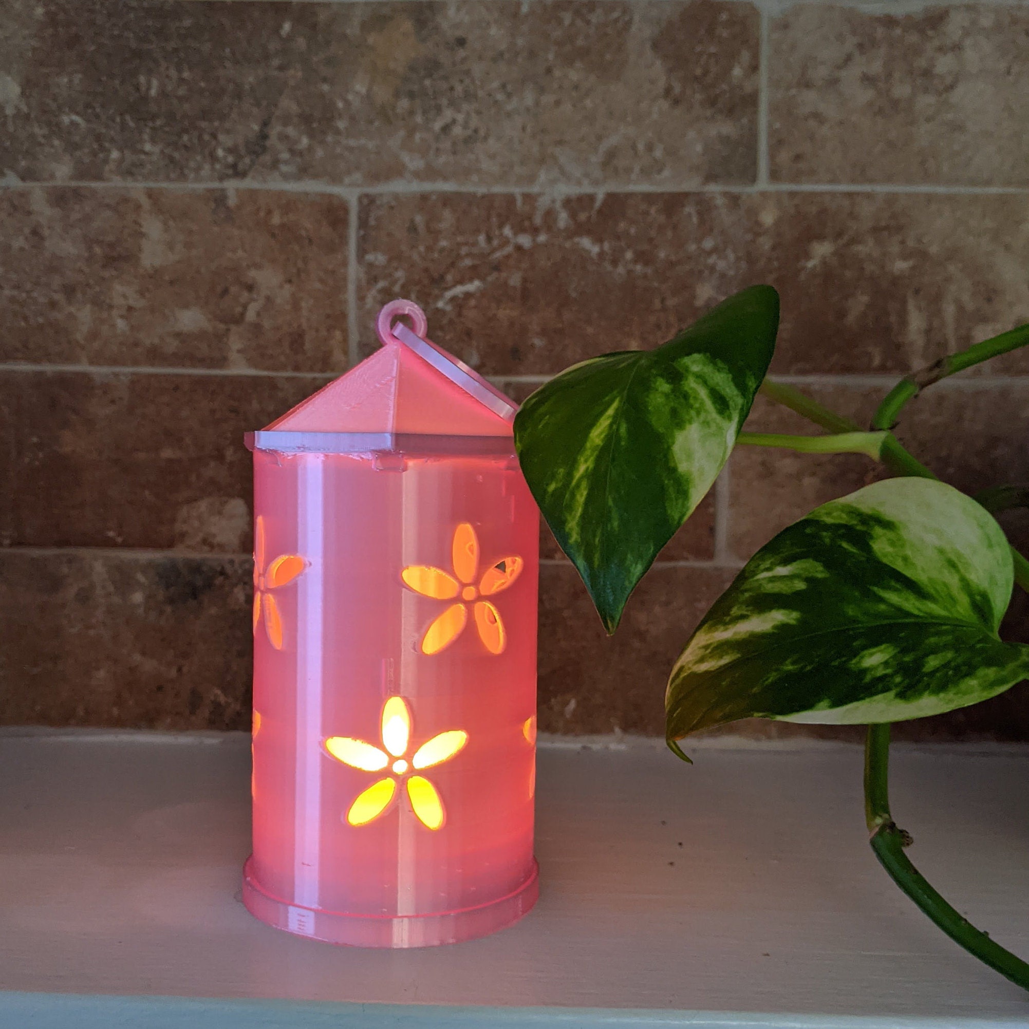 Spring Flowers Lantern Tea Light Lantern Decorative Light Etsy