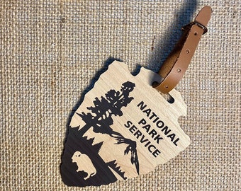 Engraved National Park Service Luggage Tag