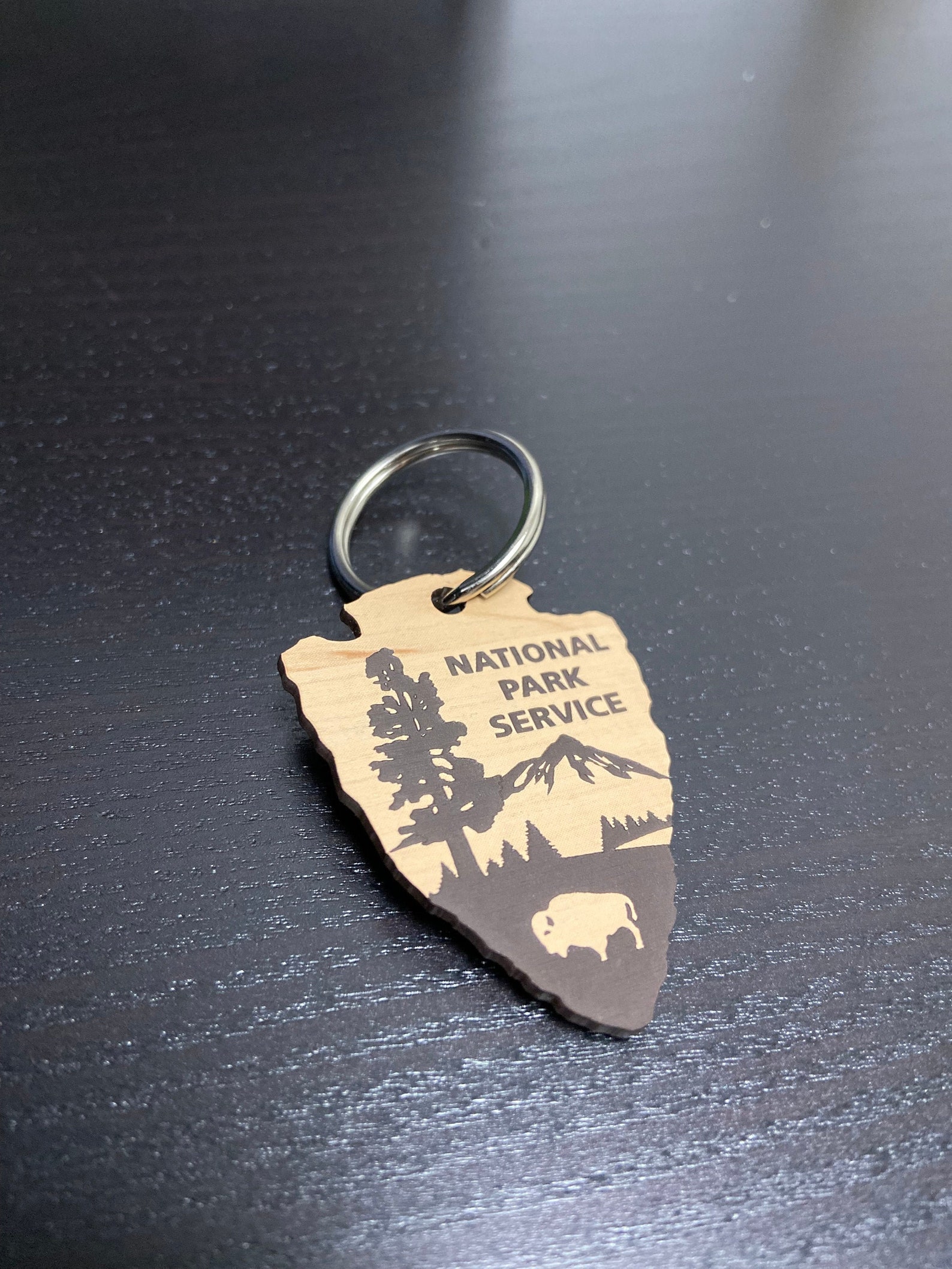 Engraved National Park Service Keychain Etsy
