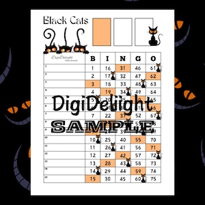 Black Cats Bingo Board