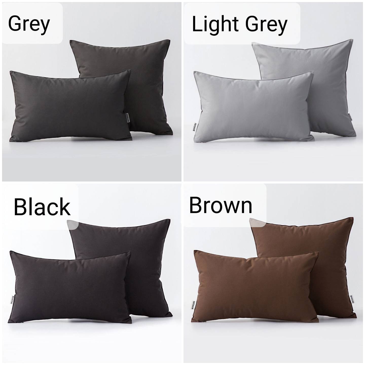Waterproof Outdoor Pillow Cushion 11 Colours 2 Sizes Etsy