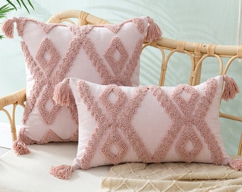 pink boho pillow