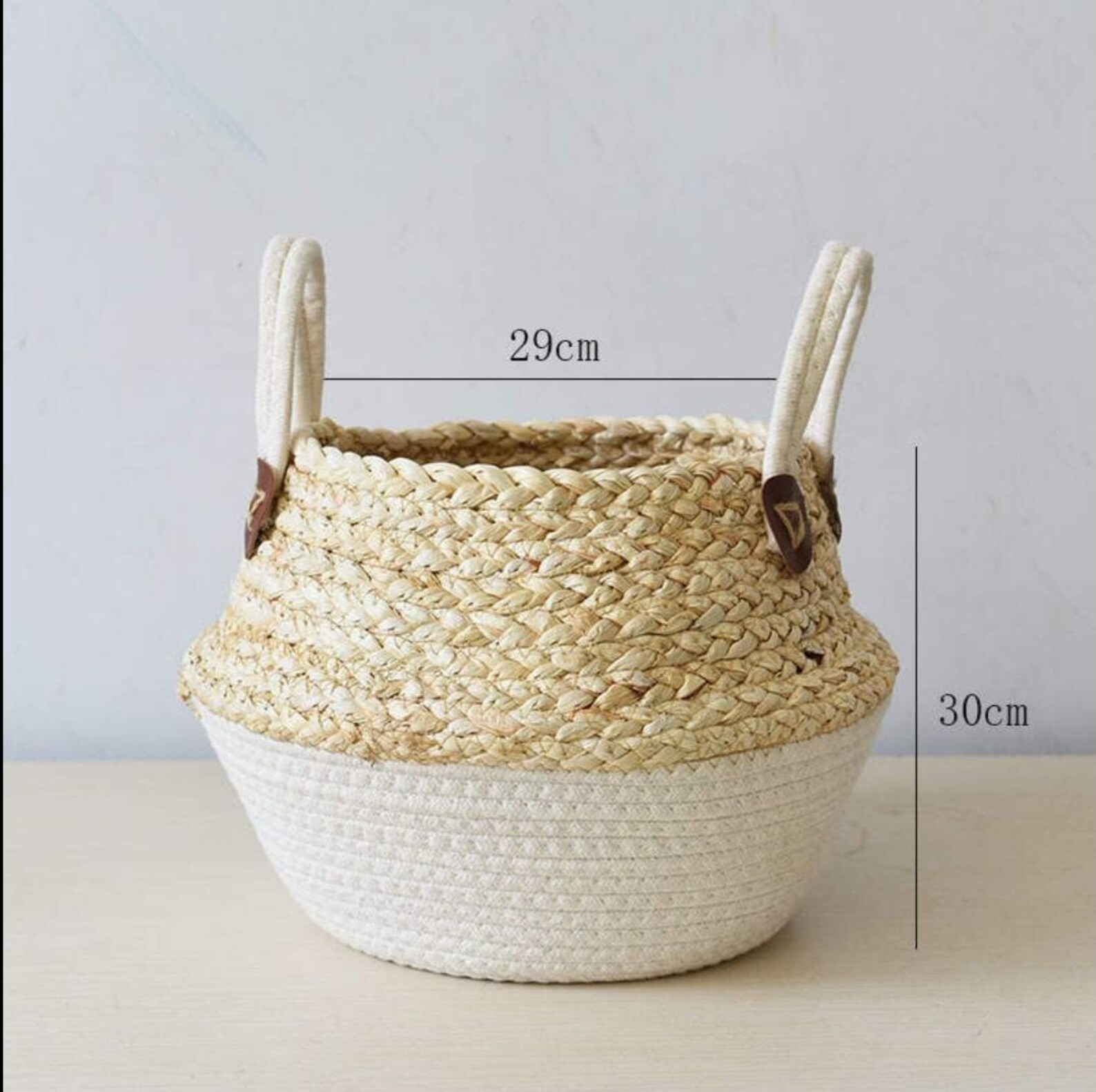 Seagrass Basket Planter Wicker Belly Basket Laundry Storage Etsy UK