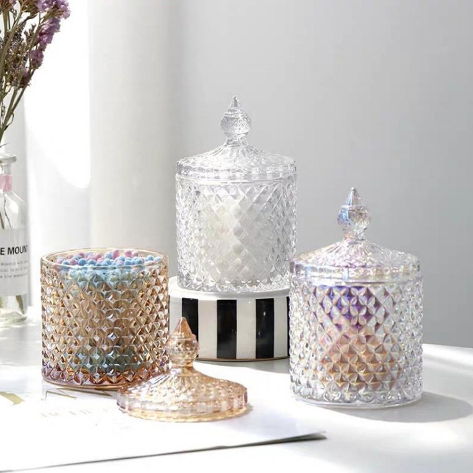 Crystal Jar Jewellery Box Trinket Jar Wedding Dressing Etsy