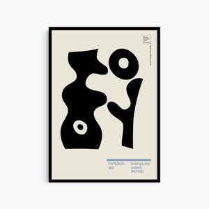 Hans Jean Arp Vintage Book Cover Art Poster Print Mid century Modern Interior Decor Sculpture Art Poster Gifts for Designer