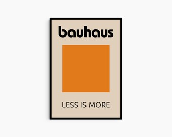 Bauhaus Less is More Exhibition Print | Digital Print | Quotes