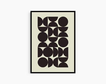 Bauhaus Poster Print, Bauhaus Printable Exhibition Poster, Graphics Art, Mid Century, Abstract Art, Minimalist, Modern Interior, Home Decor