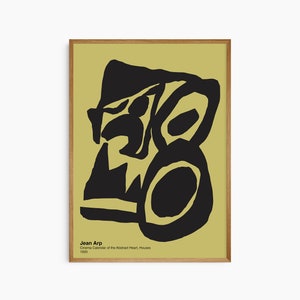 Jean Arp Art Poster Pint Mid Century Modern Wall Interior Decor Abstract Sculpture Print Abstract Graphics Design Modern Art Sketch Art