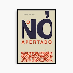 NO APERTDO Art Poster Print Vladimir Tendriakov Abstract Art Design Print Vintage Design Mid century Modern Interior Contemporary Art Print