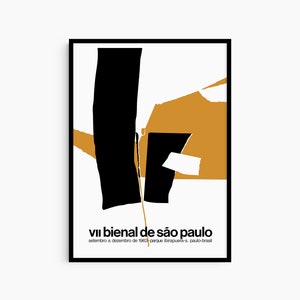 Danilo Di Prete CARTAZ DA 7ª BIENAL 1963 Art Poster Print Mid century Modern Interior 50s Art Poster Print Bauhaus Gifts for Designers