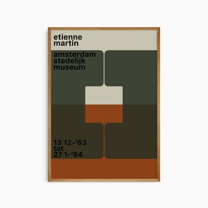 Wim Crouwel etienne martin 1963 Art Poster Print Abstract Illustration Vintage Art Design Mid century Modern Interior 60s Art Poster Print