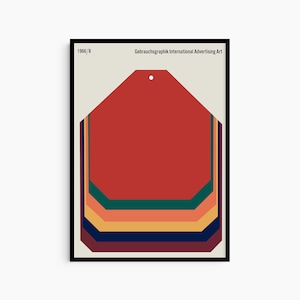 Gebrauchsgraphik Art Poster Print Abstract Art Design Print Bauhaus Art Print Mid century Modern Interior  Minimalist Art Print