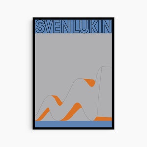 Sven Lukin 1966 Art Poster Abstract Art Poster Print Exhibition Poster Mid Century Modern Interior Graphics Design Decor Gifts for Designer