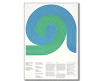 Dietmar R. Winkler Art Poster Massachusetts Institute of Technology Woods Hole Oceanographic Institution 1967 Graphics Design Art Wall Decor