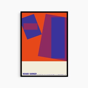 Richard Baringer Art Poster Abstract Art Print Exhibition Poster Mid Century Modern Graphics Design Art Wall Decor Gifts idea