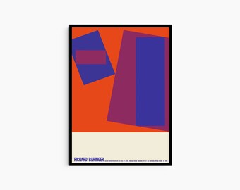 Richard Baringer Art Poster Abstract Art Poster Print Exhibition Poster Mid Century Modern Graphics Design Art Wall Decor Gifts idea