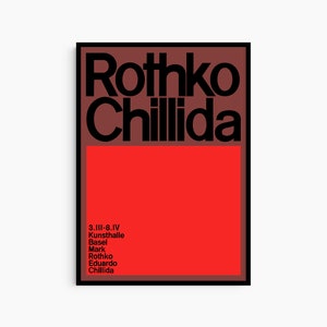 Mark Rothko Eduardo Chillida Art Poster Print Exhibition Art Poster Print Mid century Modern Interior Gifts for Designer