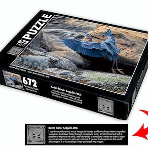 Great Blue Heron Jigsaw Puzzle 672 Pieces - San Juan Islands WA