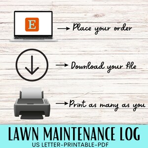 Lawn Maintenance Log Template Simple Minimalist US Letter Printable ...