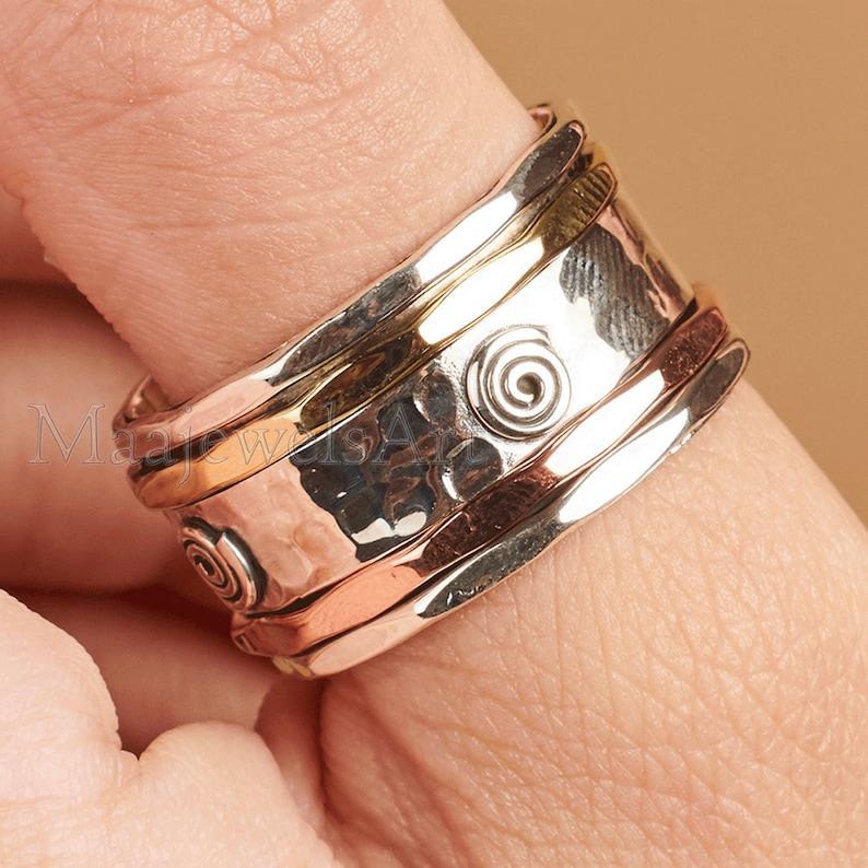 Spinner Ring* 925 Solid Sterling Silver Ring* Bohemian Ring* Most Popular Ring* Worry Ring* Thumb Ring* Fidget Spinner Ring* Gift For Women