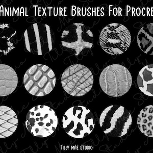 Animal Texture Procreate Brushes: Fur & Print Brush Bundle (Digital Download)