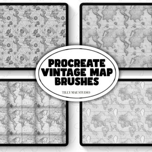 Procreate Pinsel, Vintage Procreate Pinsel-Set, Procreate, Kartenwandkunst, digitaler Download