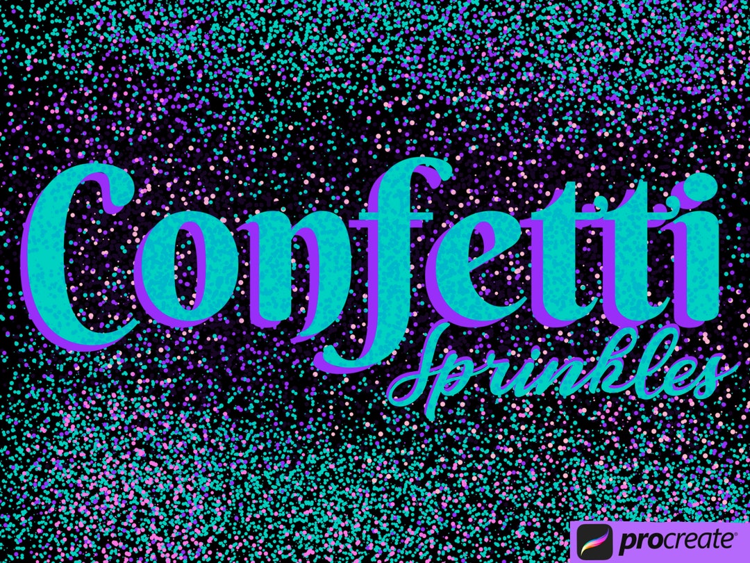 Confetti Sprinkle Brushes for Procreate Colour Changing Etsy