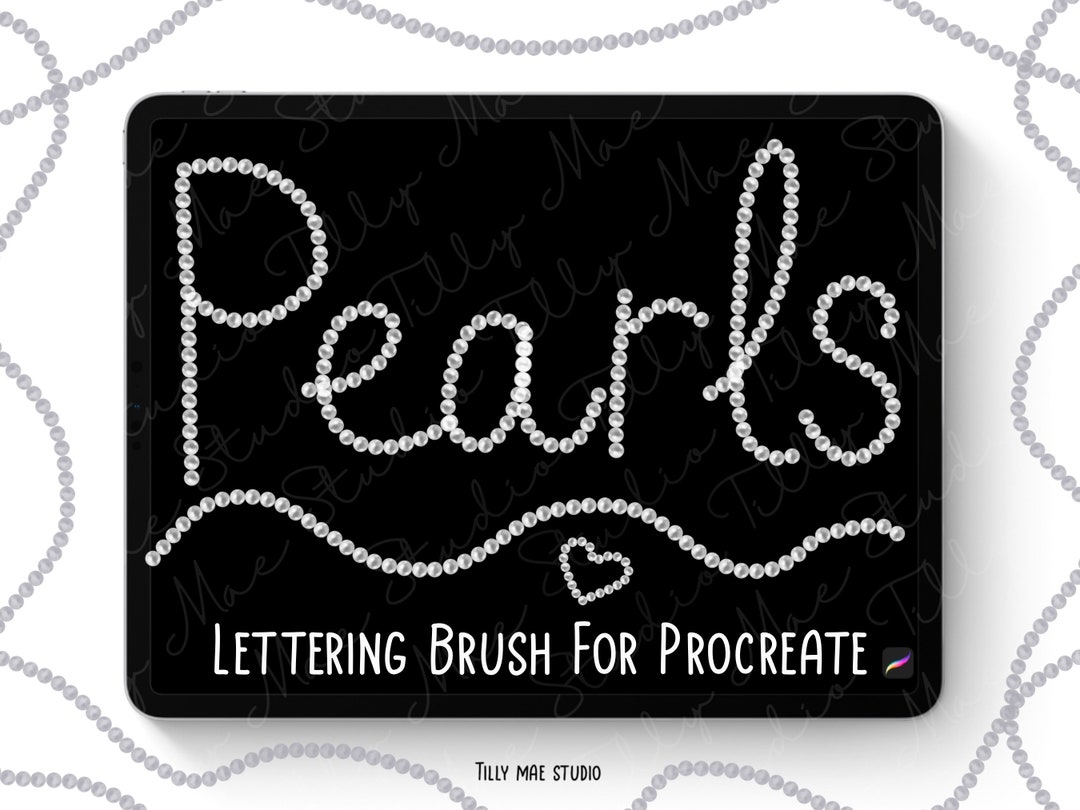 Pearl Brush for Procreate Pearls Procreate Beads Hand Lettering