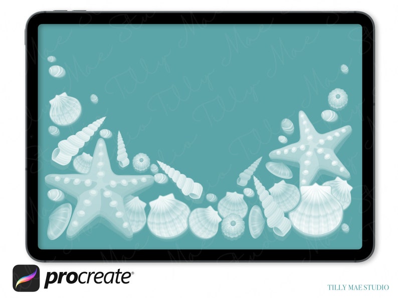 Seashell Procreate Stamps: Summer Beach Brush Set (digital Download) - Etsy
