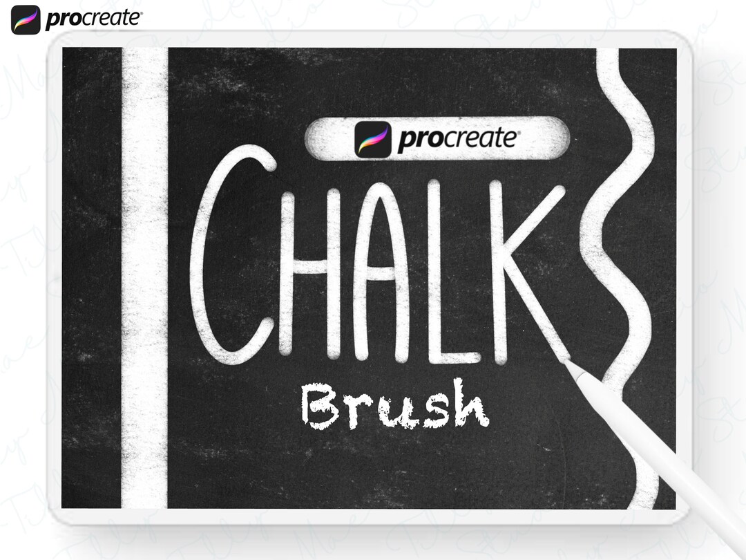 Chalkboard Procreate Brush Chalk Procreate Brush Chalk Etsy