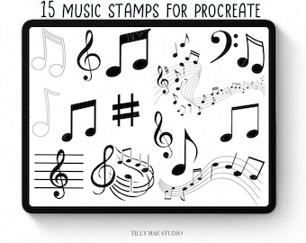 Music Procreate Brushes Music Notes Procreate Music Note Stamps Procreate Music Stamp Procreate Bundle Digital Download