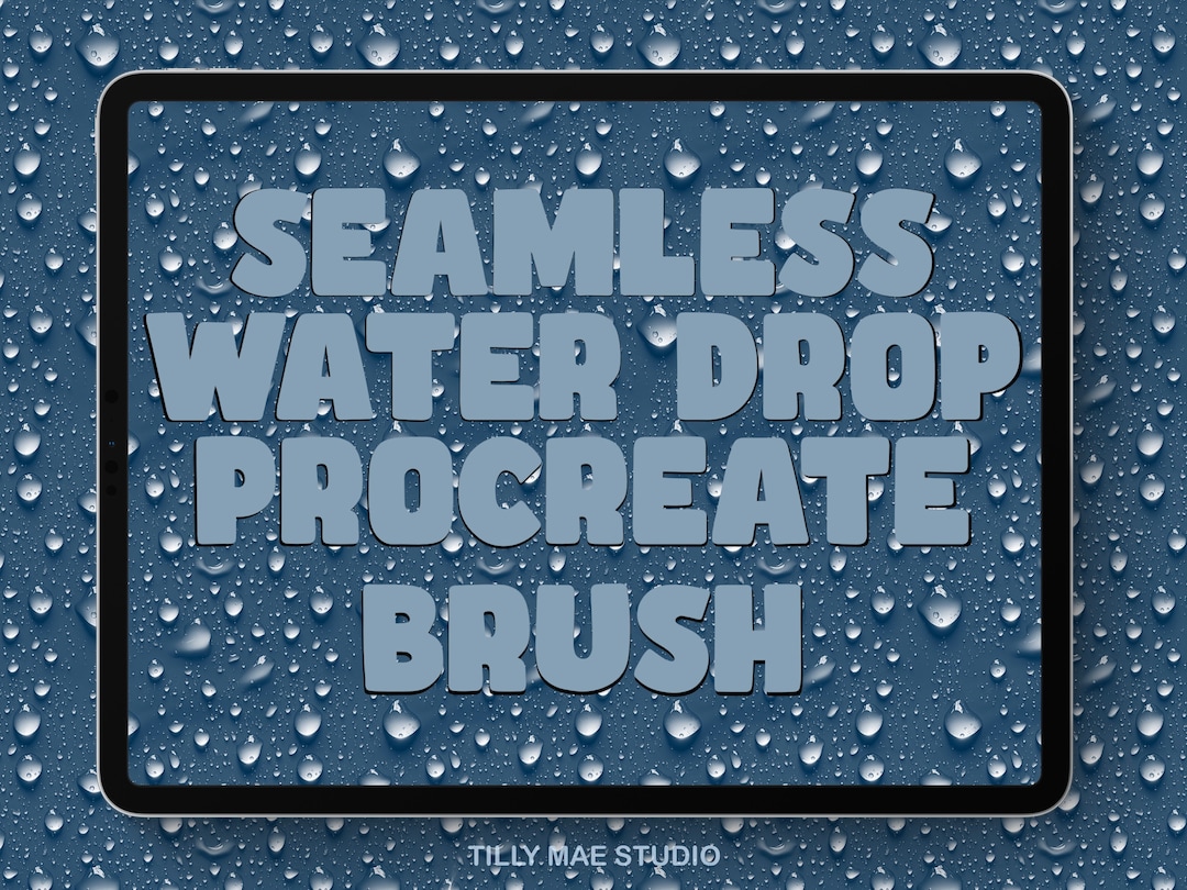Water Drop 3d Procreate Brush Procreate Seamless Water 3d Texture Brush