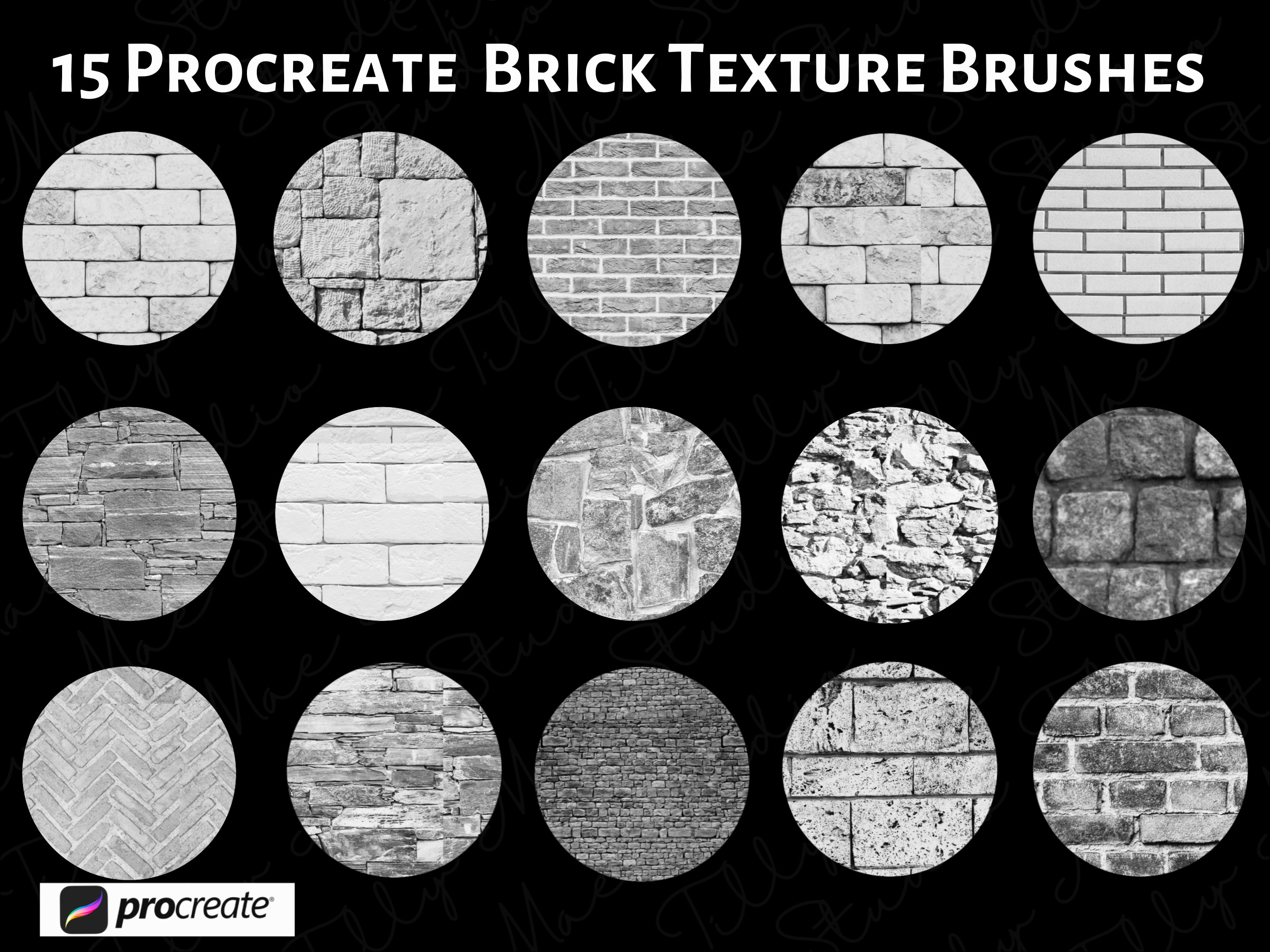 Bricks And Stones Hand Drawn Texture Brushes For Procreate lupon.gov.ph