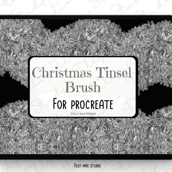 Tinsel Procreate Brush | Textured Procreate Brushes | Procreate Tinsel Brush | Holiday Procreate | Bonus Procreate Color Palette