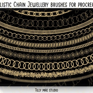 Procreate Chain Brushes Procreate Jewelry Brush Set, Chains Procreate, Digital Brushes for Procreate, Instant Digital Download