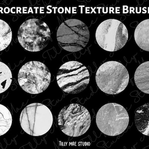 Stone Texture Procreate Brushes: Granite, Marble, Slate (Digital Download)