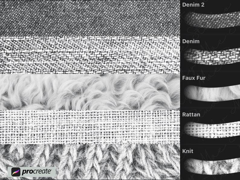 Fabric Texture Procreate Brushes Textured Procreate Brush Etsy