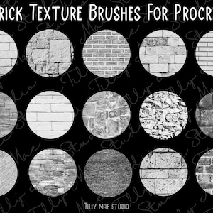 3D Brick Texture Brushes for Procreate: Realistic Masonry & Stone Background Patterns for Digital Artists