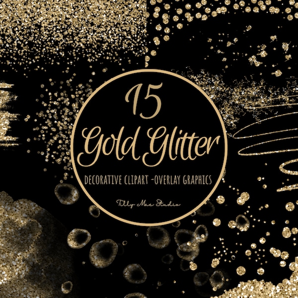 Gold Confetti Clipart Glitter Border PNG Glitter Overlay Gold Clip Art Gold Glitter png Clipart Gold Glitter