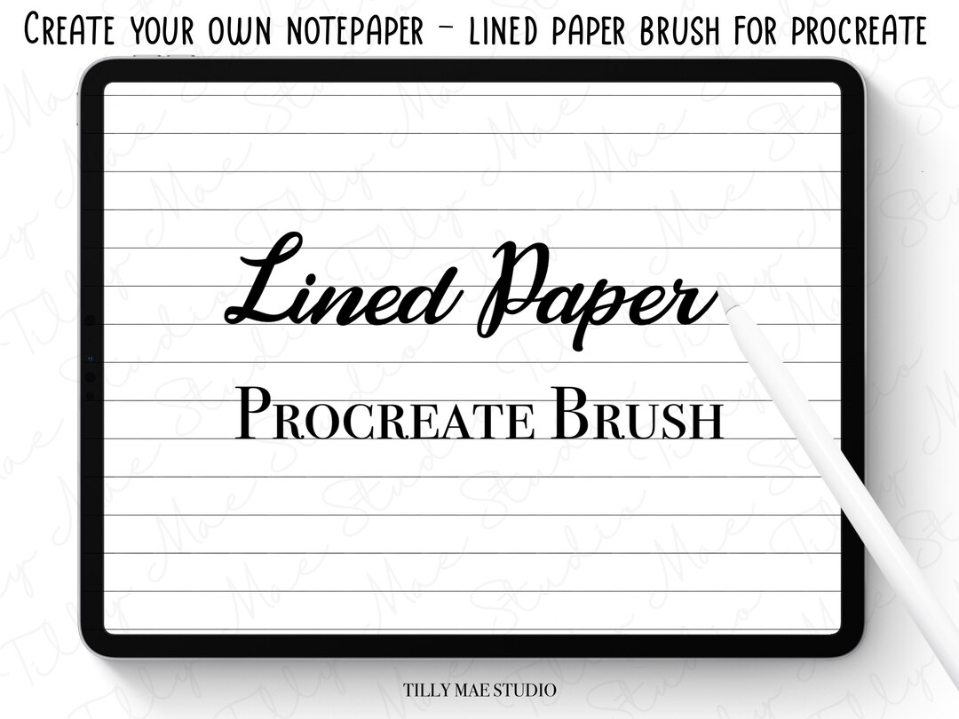 Lined Paper Procreate Brush Create Your Own Notepaper Notes Brush for