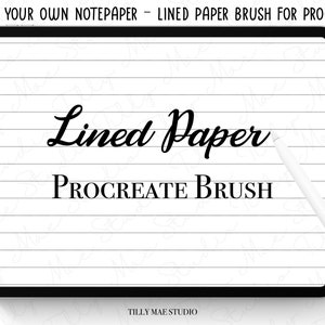 Lined Paper Procreate Brush Set für Journaling, Notizaufnahme, und Digital Planner Design Vorlagen