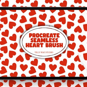 Seamless Hearts Procreate Pennello per Arte Digitale, San Valentino, Design di Nozze - Download Immediato
