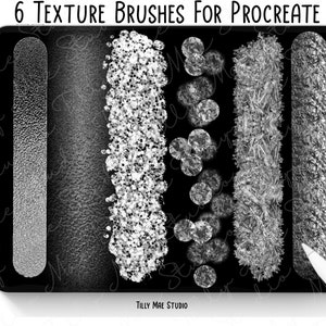 6 Texture Brushes for Procreate | Metallic Procreate Brushes | Glitter Bokeh Tinsel Foil Metal Procreate Brushes