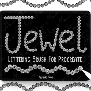Procreate Jewel Handlettering Pinselset für iPad: Digitaler Download für elegante Designs