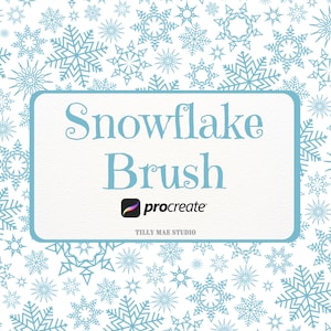 Snowflake Procreate Brush: Christmas Brush (Digital Download)