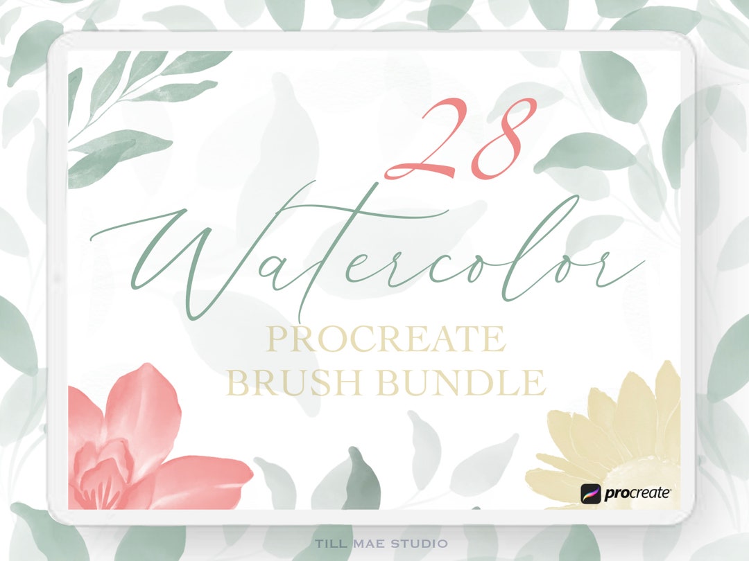 28 Watercolor Painting Procreate Brush Set Procreate Paint - Etsy