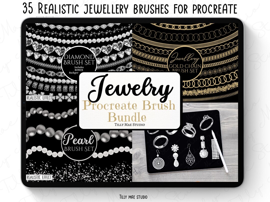 Procreate Jewelry Brushes Jewellery Brushes for Procreate Diamonds