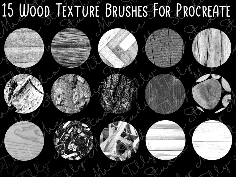 15 Wood Procreate Brushes Wood Textured 3d Procreate Brush Procreate