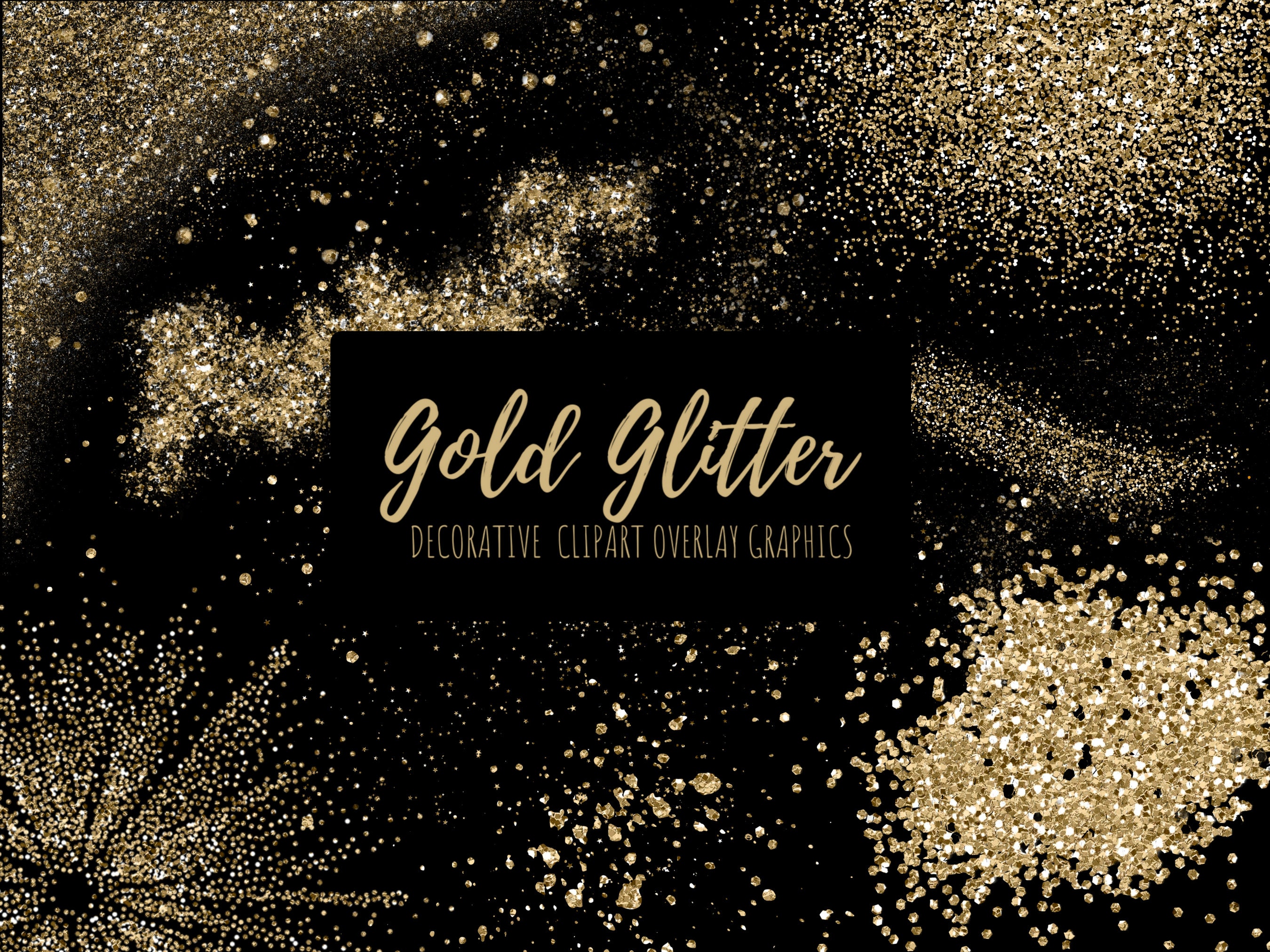 Gold Glitter Clipart Glitter Dust Png Glitter Overlay - Etsy